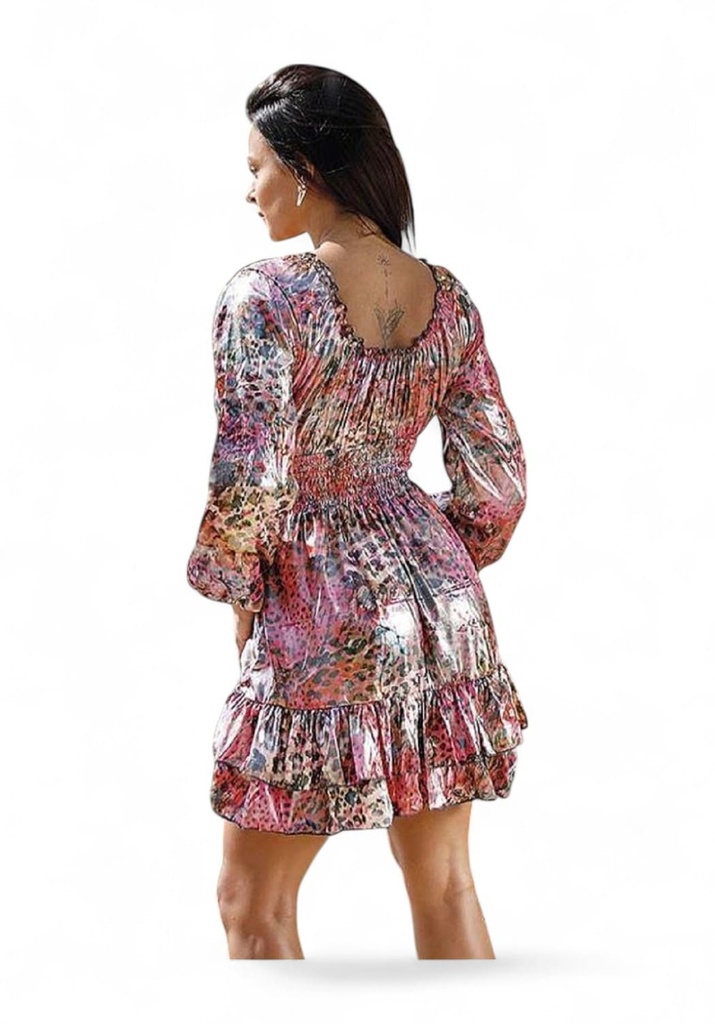 Vestido Corto Animal Print 