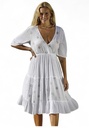 Vestido Manga corta Bco