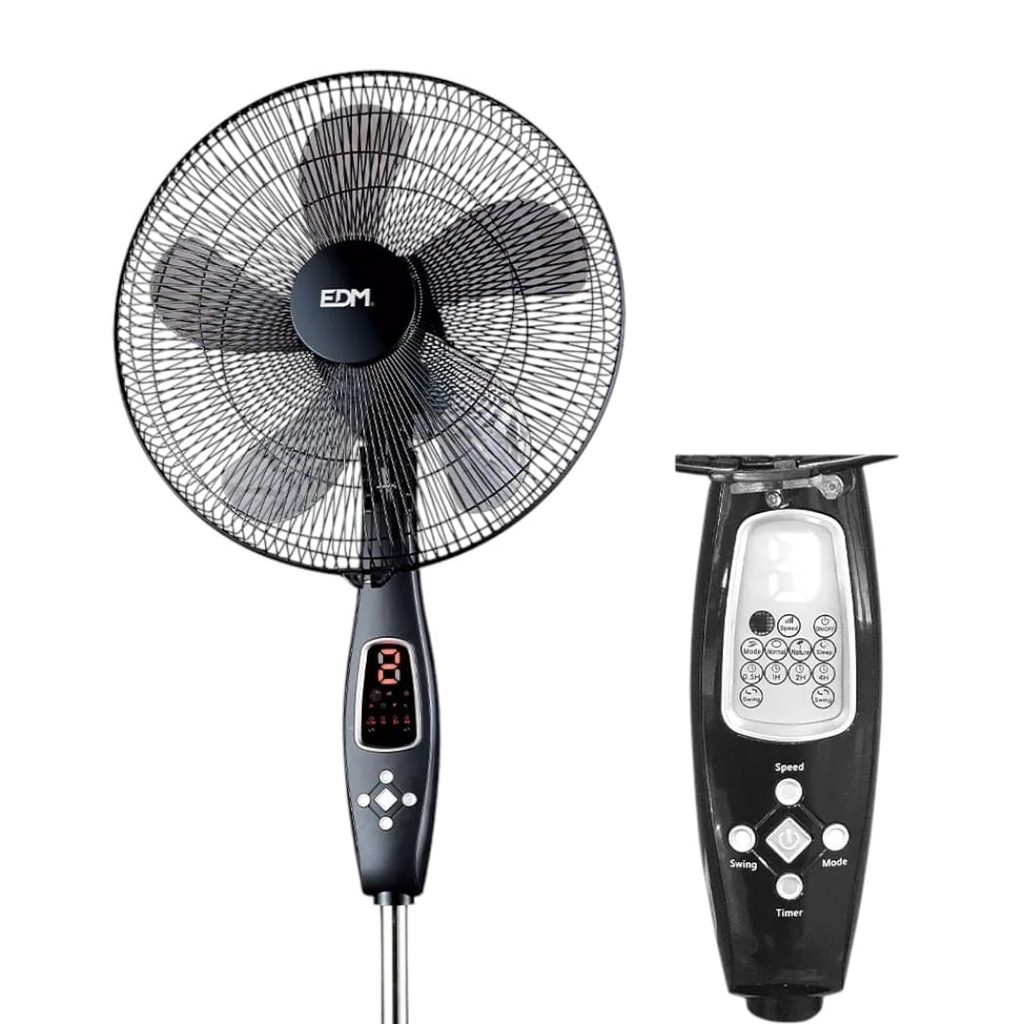 Ventilador de Pie Negro 60W EDM