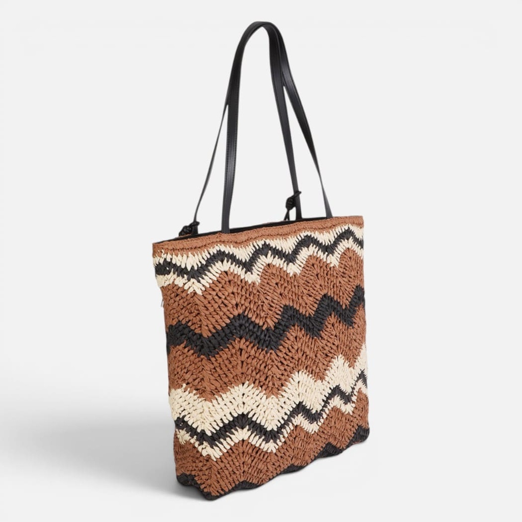 Bolso Espiga Negro Marrón  LC