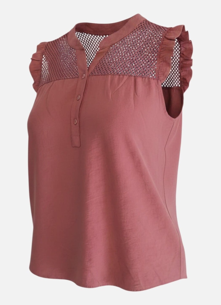 Blusa Escote Calado
