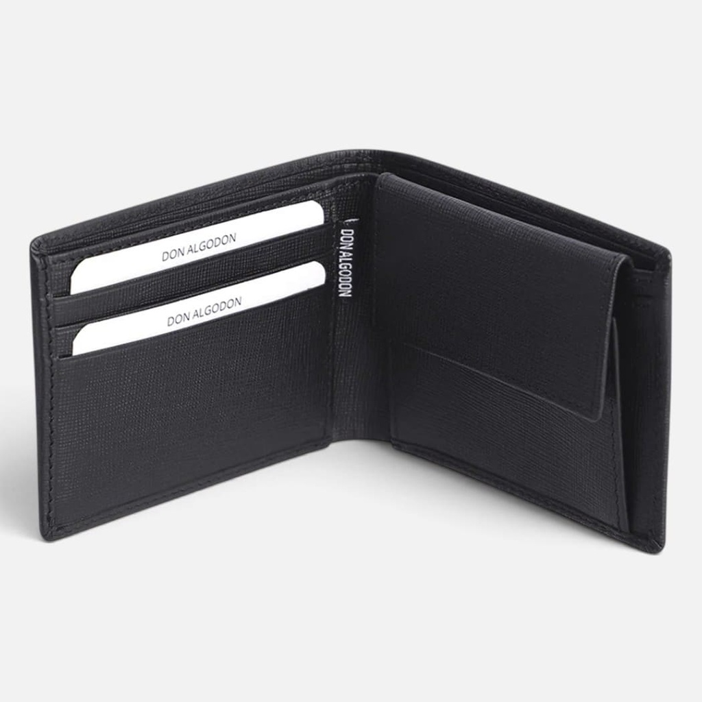 Cartera Piel Negro Don Algodón