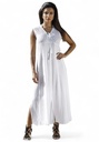 Vestido Largo Cuello Bco
