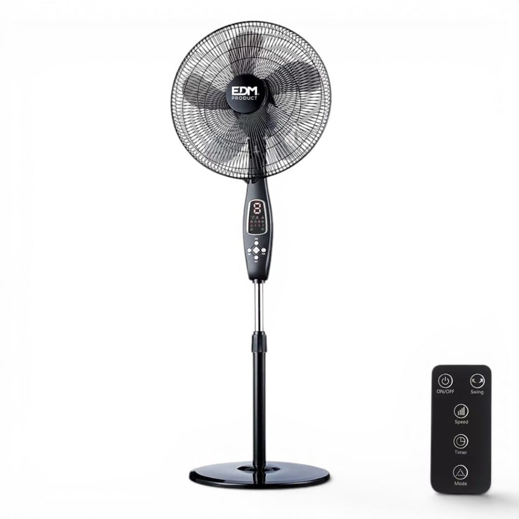 Ventilador de Pie Negro 60W EDM