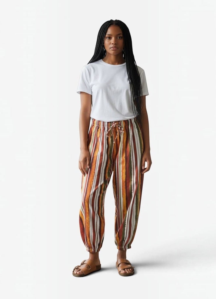 Pantalón Bombacho Rayas Tj