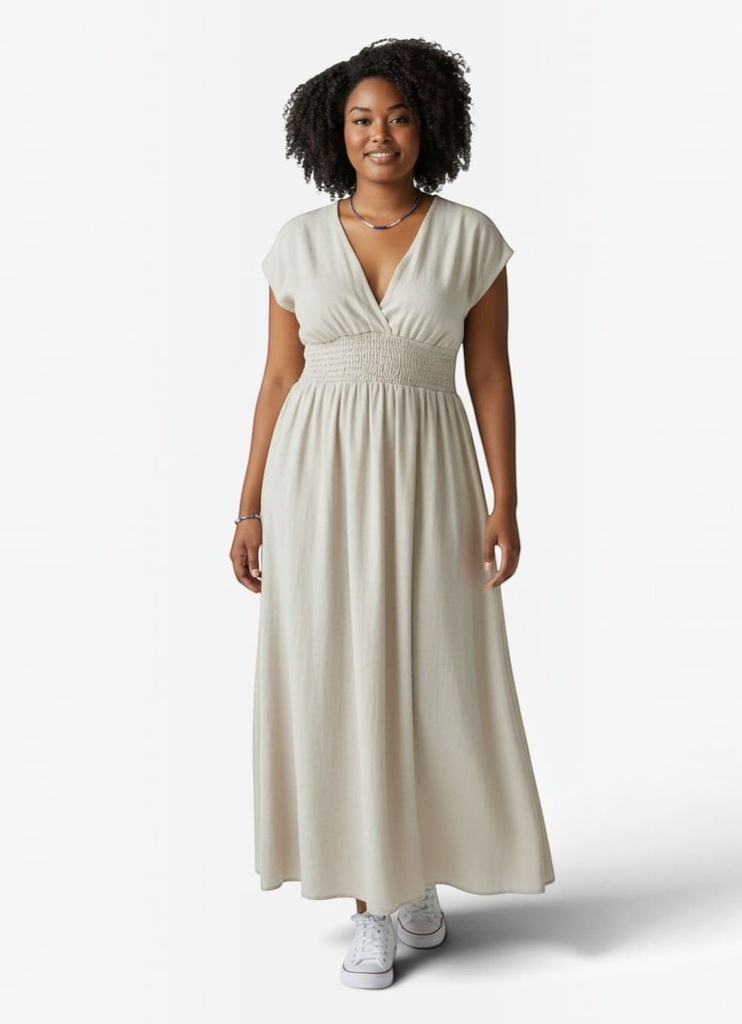 Vestido Boho Beige