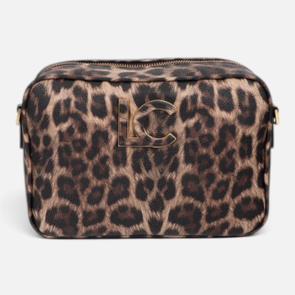Bandolera básica animal print NEGRO-Marrón Ng LC