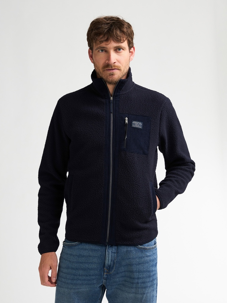 Chaqueta Collar Zip Az Petrol