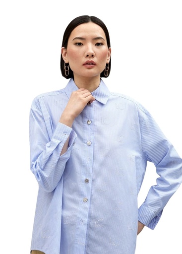 [LS2515014 17B] Camisa Rayas Logo LC 17B