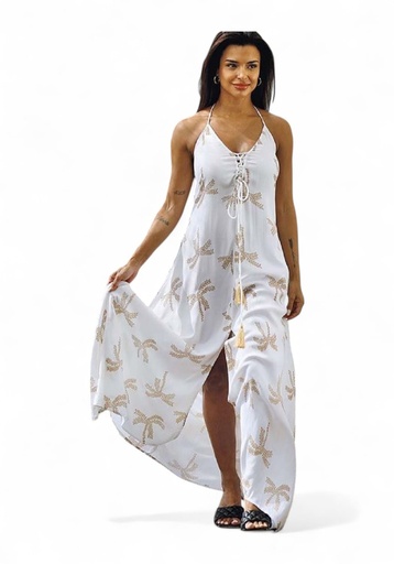 Vestido Atado Cuello Bc