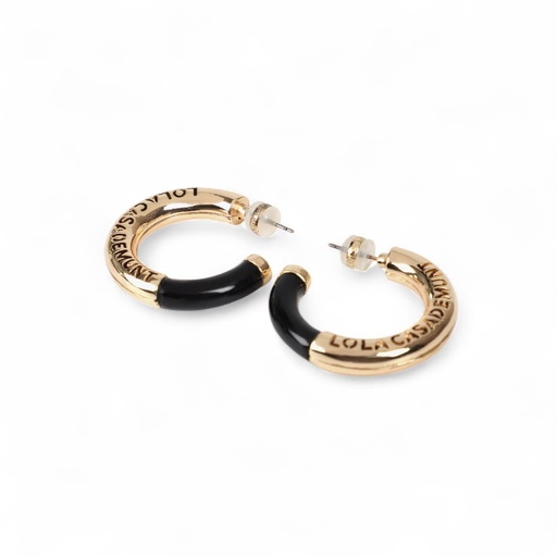 [LF2503055_2MN] Pendientes Tubo Logo LC 2MM