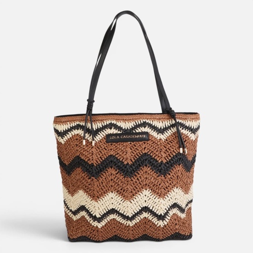 Bolso Espiga Negro Marrón  LC