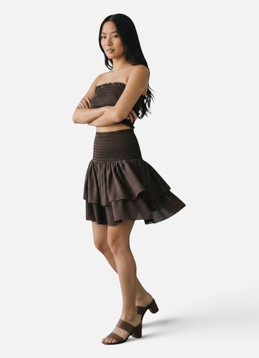 [1586Mr] Conjunto Top Minifalda Mr
