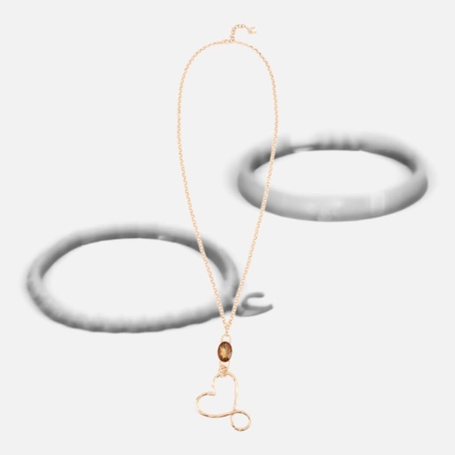 [LF2603024-26M 2i6] Collar Largo Corazón LC