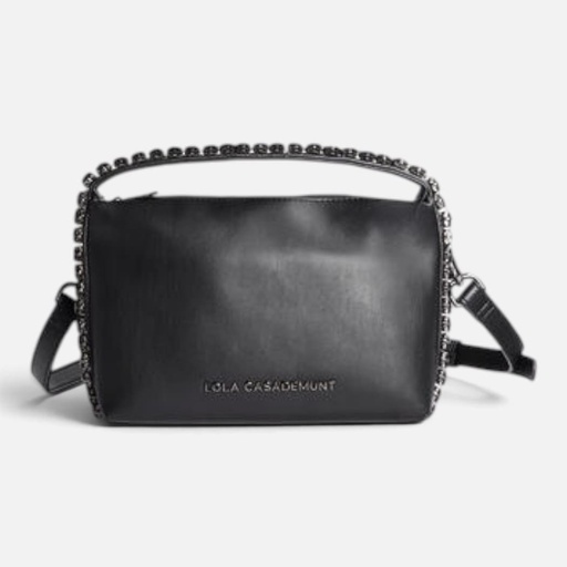 [LF2604062-00N 2i6] Bolso asa con Cristal NEGRO Ng LC