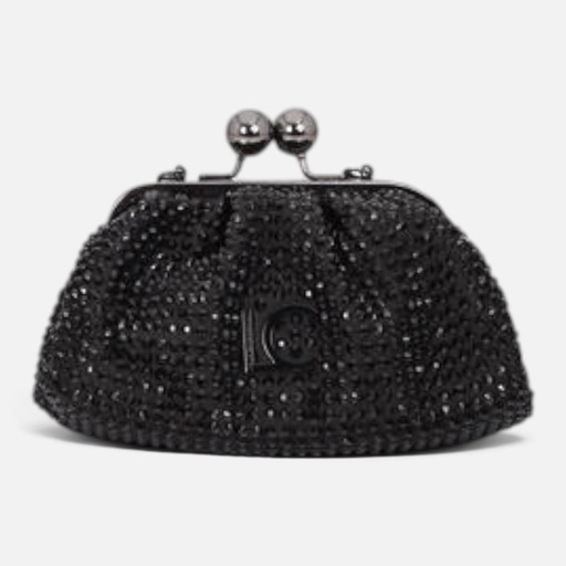 [LF2604072-00N 2i6] Bolso joya con Cristal NEGRO Ng LC
