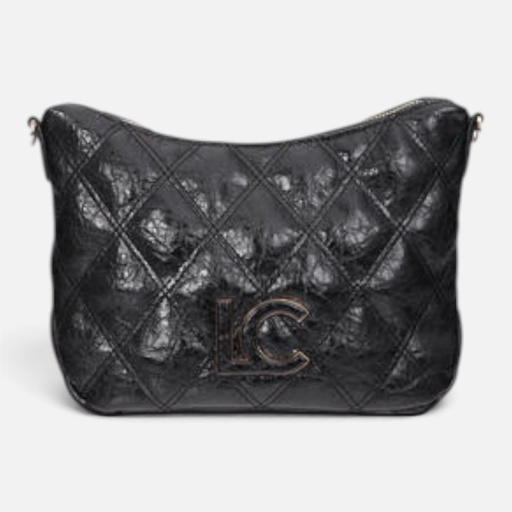 [LF2604093-00N 2i6] Bandolera acolchada con doble pespunte NEGRO Ng LC